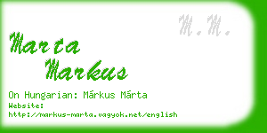 marta markus business card